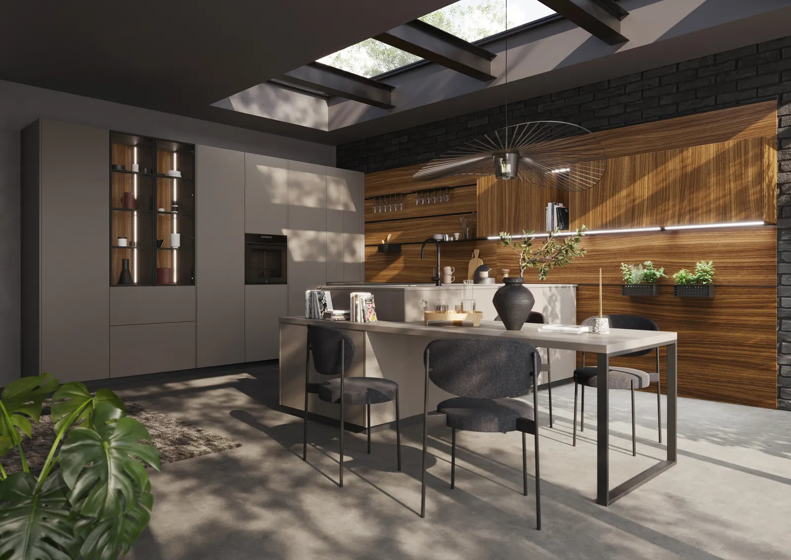 Îlot central de cuisine design allemande
