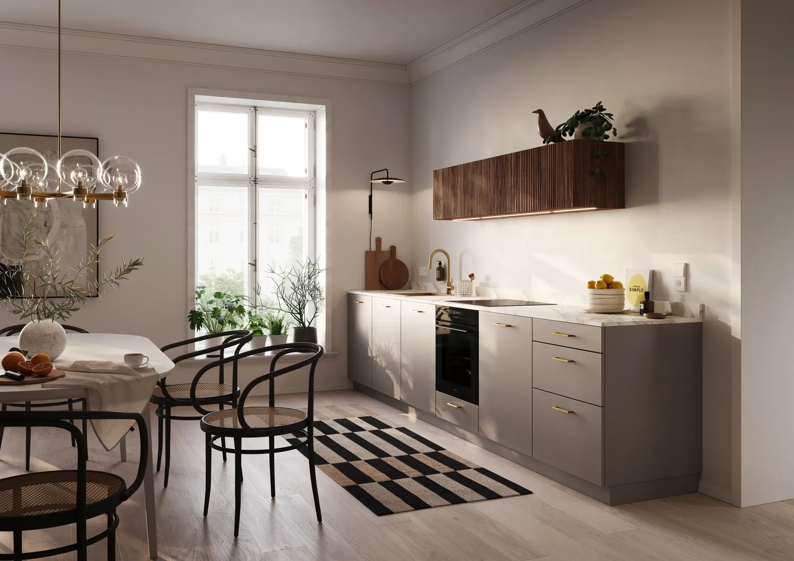 Cuisine grise contemporaine